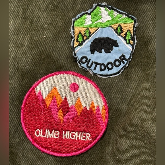 NWT Free People Been There Badge Tote Bag - One Size - Green - Picture 11 of 14